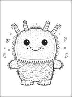 Monster Coloring Pages for Kids vector