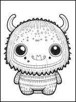 Monster Coloring Pages for Kids vector