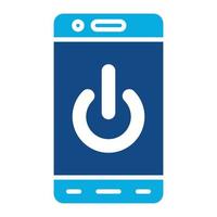 Mobile Power Glyph Two Color Icon vector