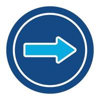 One Way Glyph Two Color Icon vector