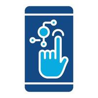 Touch Screen Glyph Two Color Icon vector