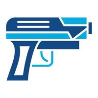 icono de dos colores de glifo de pistola vector