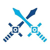 Sword Glyph Two Color Icon vector
