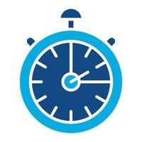 Stopwatch Glyph Two Color Icon vector