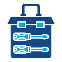 Tool Box Glyph Two Color Icon vector