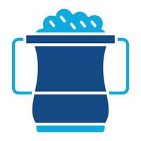 Sand Bucket Glyph Two Color Icon vector