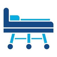 Stretcher Glyph Two Color Icon vector