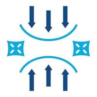 Elasticity Glyph Two Color Icon vector