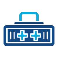 First Aid Kit Glyph Two Color Icon vector