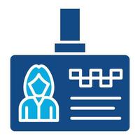 Identification Card Glyph Two Color Icon vector
