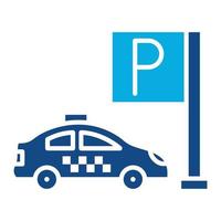 Parking Glyph Two Color Icon vector