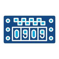 Taxi Meter Glyph Two Color Icon vector