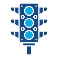 Traffic Light Glyph Two Color Icon vector