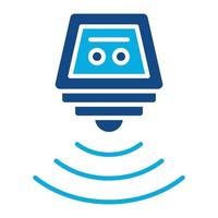Smart Water Sensor Glyph Two Color Icon vector