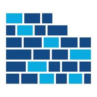 Brick Wall Glyph Two Color Icon vector