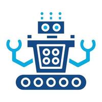 Robotics Glyph Two Color Icon vector