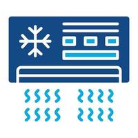 Air Conditioner Glyph Two Color Icon vector