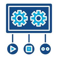 Social Hub Glyph Two Color Icon vector