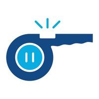 Whistle Glyph Two Color Icon vector