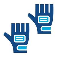 Cycling Gloves Glyph Two Color Icon vector