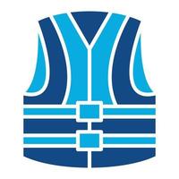 Life Vest Glyph Two Color Icon vector