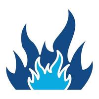 Fire Glyph Two Color Icon vector