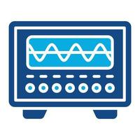 Oscilloscope Glyph Two Color Icon vector