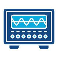 Oscilloscope Glyph Two Color Icon vector