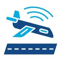 Smart Flight Glyph Two Color Icon vector