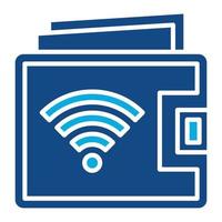 Smart Wallet Glyph Two Color Icon vector