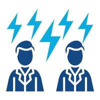 Altercation Glyph Two Color Icon vector