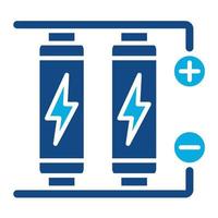 icono de dos colores de glifo de paquete de energía vector