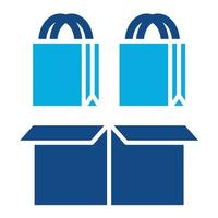 Shopping Items Glyph Two Color Icon vector