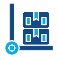 Box Carrier Glyph Two Color Icon vector