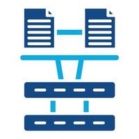 Load balancing Glyph Two Color Icon vector