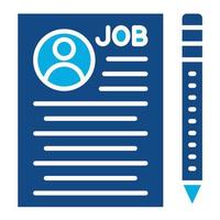 Job Description Glyph Two Color Icon vector