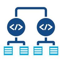 Classification Glyph Two Color Icon vector