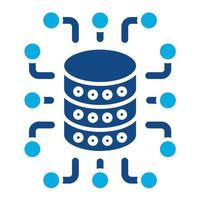 Data Aggregation Glyph Two Color Icon vector