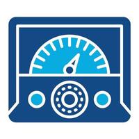 Ammeter Glyph Two Color Icon vector