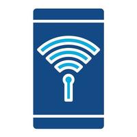 Network Wifi Glyph Two Color Icon vector