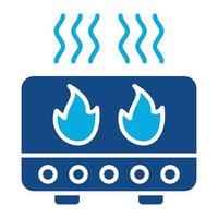 Heating Glyph Two Color Icon vector