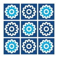 Wall Tiles Glyph Two Color Icon vector