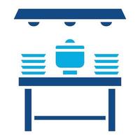 Buffet Glyph Two Color Icon vector