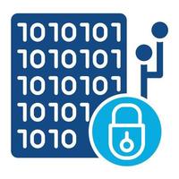 Encryption Glyph Two Color Icon vector