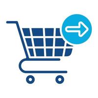 Continue Shopping Glyph Two Color Icon vector