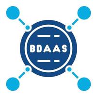 BDaaS Glyph Two Color Icon vector