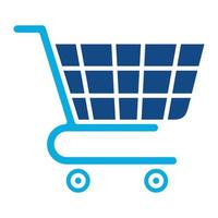 Shopping Cart Glyph Two Color Icon vector