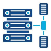 Data Transformation Glyph Two Color Icon vector