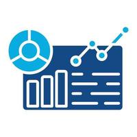 Data Reporting Glyph Two Color Icon vector