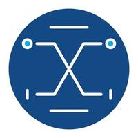 Fuzzy Logic Glyph Two Color Icon vector